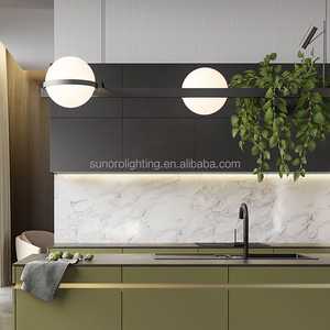 2025 <span class=keywords><strong>Palma</strong></span>, nuevo diseño, lámpara colgante de jardín Artificial, lámpara de comedor de forma larga con bombillas de 3*6W y 1 foco de 3W - Product Image 3