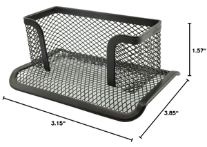 Metal Mesh Business Card Holder for Office Desk Name Card Collection <b>Organizer</b> Supplies Storage Case Display Stand Black - Product Image 2