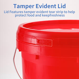 Seau en plastique personnalisé de qualité alimentaire de <span class=keywords><strong>20</strong></span> <span class=keywords><strong>litres</strong></span> grand seau à tambour de 5 gallons avec couvercle pour peinture huile lubrifiante pétrole - Product Image 6