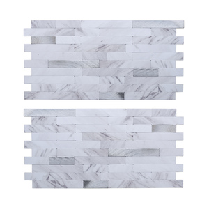 White Stone Look <strong>Peel</strong> <strong>and</strong> <strong>Stick</strong> Mosaic Tile for Kitchen Backsplash
