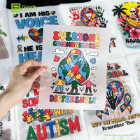 Goode Wholesale - Pegatinas de Transferencia Térmica DTF Personalizadas para Camisetas Deportivas, Prendas de Vestir, Alta Resolución, Lavables, Termoadhesivas, para Autismo