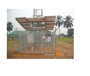 Telecommunication 4 Leg Angular Galvanized steel tower palisade fence