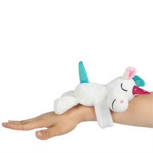 Alta qualità basso MOQ personalizzato carino Kawaii peluche peluche Snap unicorno braccialetto braccialetto giocattolo per i regali dei bambini - Product Image 4