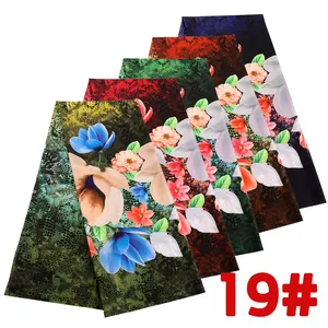 เฮนรี่การออกแบบใหม่ดิจิตอลโพลีเอสเตอร์ Challi พิมพ์ผ้าชีฟองผ้าทอสำหรับเสื้อชุดนกเป็ดน้ำดอกไม้