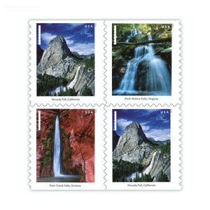 <span class=keywords><strong>Timbres</strong></span>-poste et étiquettes d'impression originales <span class=keywords><strong>2023</strong></span>, commémoratifs Chutes d'eau, en papier, pour l'envoi américain - Product Image 5