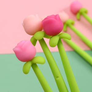<span class=keywords><strong>Bolígrafo</strong></span> de silicona con diseño de flor de tulipán, suculenta y flor de colores, con logotipo personalizado, venta al por mayor, <span class=keywords><strong>bolígrafo</strong></span> de silicona con diseño de flor oscilante, bonito y neutral, ideal como premio. - Product Image 4