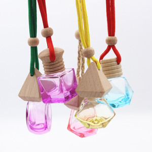 10ml nhà máy giá hình dạng khác nhau <span class=keywords><strong>Mini</strong></span> rỗng xe nước hoa chai thủy tinh với nắp gỗ bao bì container - Product Image 1