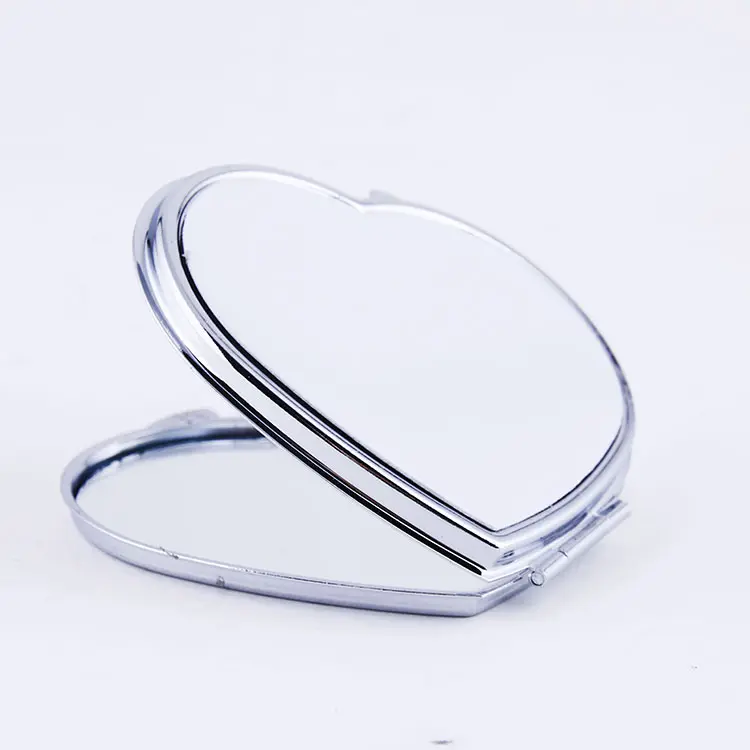 Diy Portable Foldable Compact Metal Make Up Pocket Sublimation Blank Cosmetic Mirror