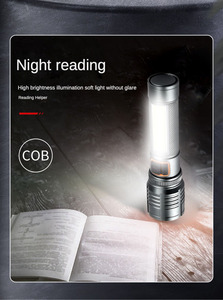 Lampu sorot portabel dapat diisi daya ulang tahan air senter Tazer LED COB senter jarak jauh senter & senter - Product Image 6