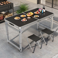 Meubles pliants, table de camping pliante, table de pique-nique, meubles d'extérieur en alliage d'aluminium, table de camping portable, table de barbecue