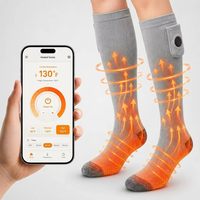 Chaussettes chauffantes électriques à batterie rechargeable contrôlées par application, 5000 mAh, pour le ski, la moto, la randonnée, équipement pour hommes et femmes