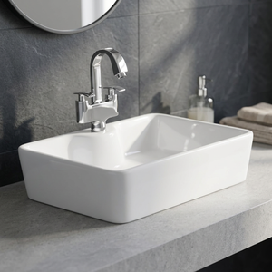 Lavabo de Cerámica Pequeño de Porcelana de Calidad de Exportación para Encimera, Lavamanos de Baño, Lavabo de Sobremesa - Product Image 4