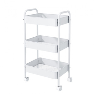 Multi Layer Kitchen Storage Cart 4 Tier Portable Rolling Shelf With <b>Wheels</b> For <b>Small</b> Space Organization - Product Image 3