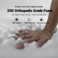 Lit orthopédique personnalisé pour animaux de compagnie avec oreillers latéraux, matelas confortable et apaisant pour chiens et chats, design écologique