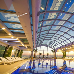 Terrasse intérieure électrique intelligente fenêtre en verre transparent couverture supérieure balcon intérieur couverture de toit en verre lucarne rétractable - Product Image 5