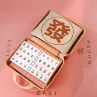 Kit de Mahjong en Acrylique Effet Gelée Tendance et Très Vendu – Tuiles Haut de Gamme Polies à la Main pour Divertissement à Domicile et Cadeau – Vente Directe Usine