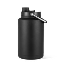 Carafe à eau en acier inoxydable personnalisée de 192 oz, 128 oz, 1 gallon, 5 litres avec poignée