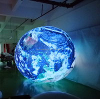 Globe Terrestre Gonflable LED de 2 Mètres, Ballon Terrestre Gonflable, Ballon Publicitaire en Forme de Terre pour la Publicité