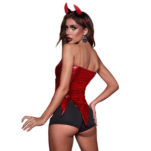 <strong>Halloween</strong> <strong>Costumes</strong> Adults <strong>Devil</strong> <strong>Red</strong> Color Dress Cosplay Party <strong>Costumes</strong> for Women - Product Image 2