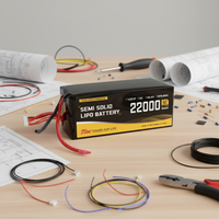 Meilleures ventes Batterie semi-solide haute qualité pour drone RC, 500 cycles, certifiée CE, 22000mAh 44.4V 12S1P, décharge continue 5C