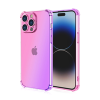 Coque TPU dégradée pour iPhone Coque antichoc pour IPhone16 13 15 Pro Max 14 Plus Rainbow Color Phone Gradient Case Cover