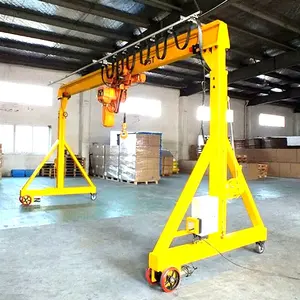 2 ton ringan portabel listrik manual mobile hoist gantry crane kualitas tinggi
