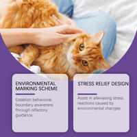 Spray apaisant aux phéromones pour chats OEM 60ml, formule végétale naturelle, soulagement de l'anxiété féline, anti-stress, fournitures pour animaux de compagnie, vente en gros