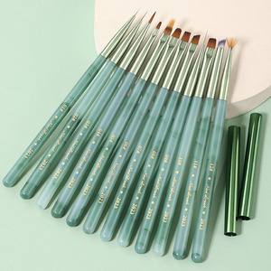 Pinceaux professionnels japonais pour nail art, stylo de photopolymérisation, kit de pinceaux pour dégradé, peinture française, mélange de couleurs, manucure en salon - Product Image 1
