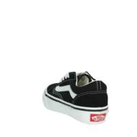 Chaussures de skate basses en toile respirante à lacets pour enfants avec semelle intermédiaire en EVA et semelle extérieure en caoutchouc - Toutes saisons Noir Blanc