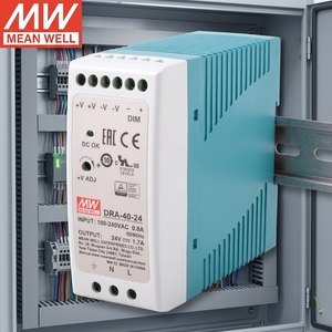 Alimentation électrique sur rail DIN Mean Well DRA-40-12 DRA-40-24 40W SMPS 12V 3.34A <span class=keywords><strong>24V</strong></span> 1.7A Entrée 90-264VAC Utilisation industrielle <span class=keywords><strong>Linak</strong></span> Knx Domotique - Product Image 4