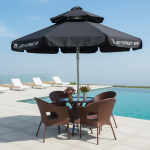 Sombrilla de Playa Grande para <span class=keywords><strong>Patio</strong></span> con Base de Aluminio, Protección Solar para Exteriores, Logotipo Personalizado, Impermeable, Plegable, Decorativa - Product Image 1