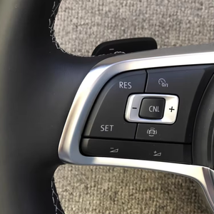 Volante de cuero LED para Volkswagen VW Golf 7,5 GTI MK7 Polo GTS GTD GTE Scirocco <span class=keywords><strong>R</strong></span> Passat CC <span class=keywords><strong>r</strong></span>-<span class=keywords><strong>line</strong></span> Jetta - Product Image 3