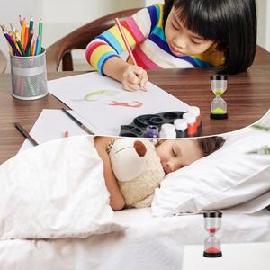 Design moderno portatile piccolo giocattolo a clessidra per bambini durevole regalo creativo legno acrilico rotante caratteristica per la decorazione vivente - Product Image 6