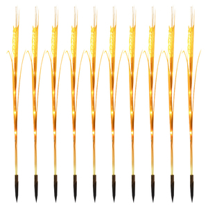 ราคาโรงงานราคาถูก LED พลังงานแสงอาทิตย์สไตล์ข้าวสาลีกลางแจ้งกันน้ําสนามหญ้าสวนตกแต่งโคมไฟภูมิทัศน์โคมไฟ - Product Image 2