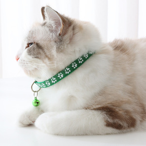 Paw Print Patch <b>Dog</b> <b>Collar</b> With Squeaking Bell Adjustable For Small Medium <b>Large</b> Pets - Product Image 2
