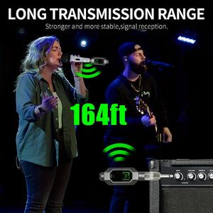 Ensemble de système émetteur-récepteur de microphone dynamique filaire à sans fil G1 Adaptateur UHF 2.4GHz XLR Émetteur-récepteur pour micro guitare Pickup - Product Image 4