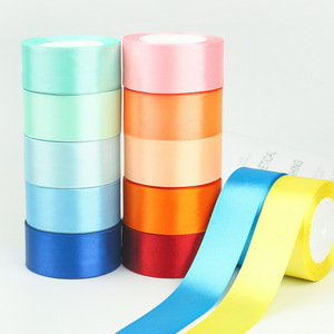 Nine-Colored <b>Ribbon</b> Satin <b>Ribbon</b> Roll 4Cm Solid Color Woven Diy Craft Gift Box Tie Clothing Accessories - Product Image 2
