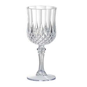 Verres à vin en plastique bleu vintage transparents style rétro pour réceptions de mariage et événements festifs - Product Image 4