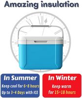 Glacière multifonctionnelle en plastique isolé de qualité alimentaire pour l'extérieur, portable, de grande taille, pour voiture.