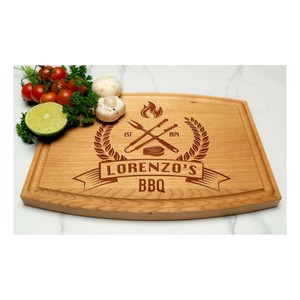 <span class=keywords><strong>Planche</strong></span> à découper en bois d'acacia et de noyer personnalisée pour barbecue FSC BBQ Masters, avec couleur et logo personnalisés, forme et taille personnalisées - Product Image 2