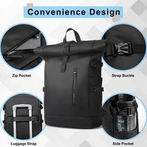 Free Sample Multifunction Travel Business Laptop <b>Backpack</b> Laptop Bags <b>Waterproof</b> Business <b>Backpack</b> <b>Roll</b> <b>Top</b> Laptop <b>Backpack</b> - Product Image 2