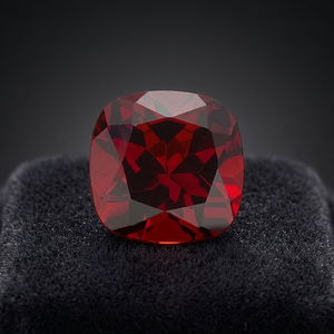 12mm <b>Cushion</b> Cut Natural Mozambique Transparent Red Garnet Wholesale Factory Price High Quality Faceted Loose Gemstone Per Carat - Product Image 4