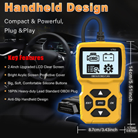 Lector DE CÓDIGO DE VEHÍCULO amarillo V750 OBD II, herramienta de diagnóstico automotriz para diagnóstico de coche, escáner OBD2