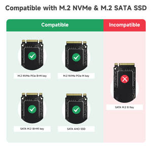 RSHTECH unterstützt UASP Trim SSD Größe 2230/2242/2260/2280 USB C 3,2 Gen 2 10Gbps PCIe M-Schlüssel Festplattenlaufwerk (Nur) Gehäuse - Product Image 4