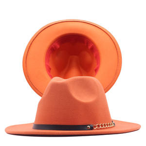 <span class=keywords><strong>Sombrero</strong></span> Fedora de Fieltro Rosa Intenso para <span class=keywords><strong>Mujer</strong></span>, Estilo Chic, Ala Ancha, Estilo <span class=keywords><strong>Borsalino</strong></span>, Panamá, Trilby, Jazz, con Cadena y Banda de Cuero - Product Image 5