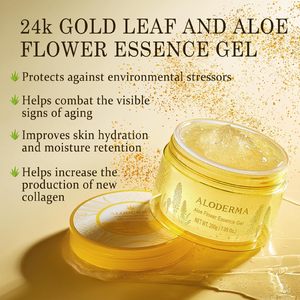 Crème Visage Bio Hydratante Naturelle aux Herbes, Gel d'Aloès et de Fleurs, Or 24K, Glycérine, Vitamine C, Écologique, Marque Américaine, 200g – Vente en Gros - Product Image 3