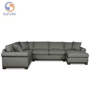 Tempat duduk Italia sofa sofa sofa sofa sofa mewah bentuk l beludru mewah kain sofa abu-abu kain tempat tidur sofa Convertible
