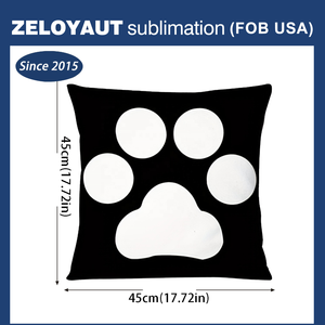 Zeloyaut 24H Vận Chuyển Tùy Chỉnh In Ấn 40*40 Và 45*45Cm Ngắn Sang Trọng Chân Gối Trường Hợp Khoảng Trống Thăng Hoa Vật Nuôi Chân Gối Trường Hợp - Product Image 5