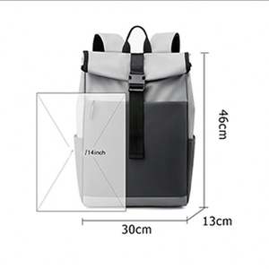 Sac à dos à enroulement tendance et unisexe 2025, idéal pour le sport et les voyages, personnalisable, imperméable, avec compartiment pour ordinateur portable, sac de sport - Product Image 4