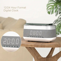 Haut-parleur Bluetooth créatif le plus récent Réveil Chargeur sans fil Haut-parleur de musique Bluetooth avec lumière nocturne colorée